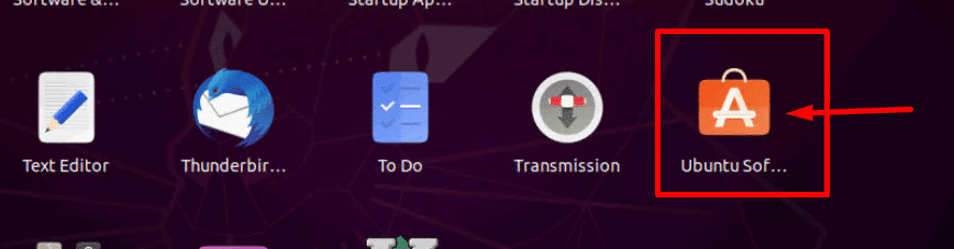 Launch the Ubuntu Software.