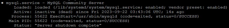 mysql stop MySQL Root Password