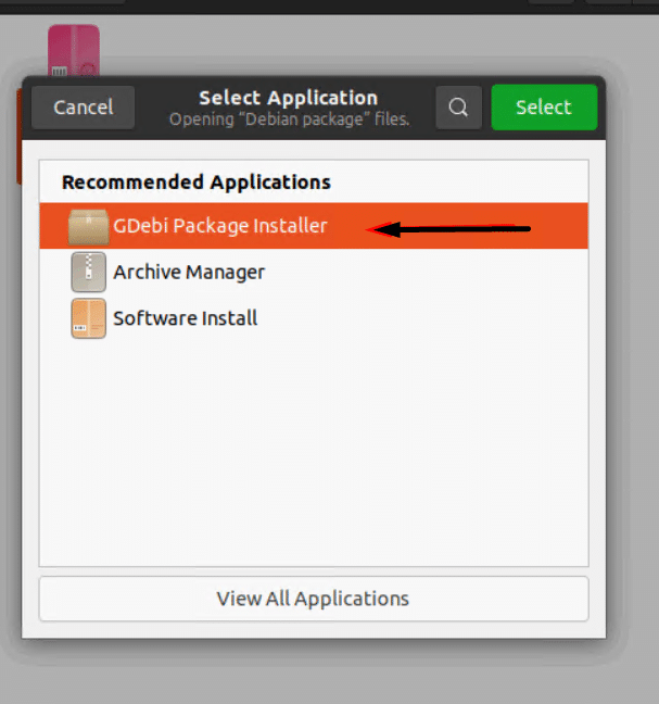 Install deb file on ubuntu using GUI