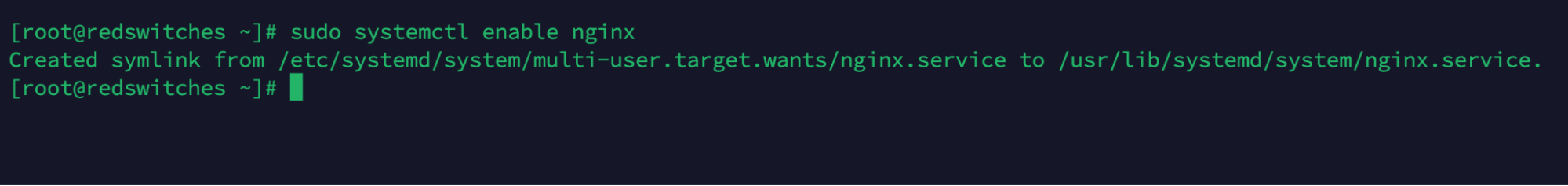 systemctl enable nginx