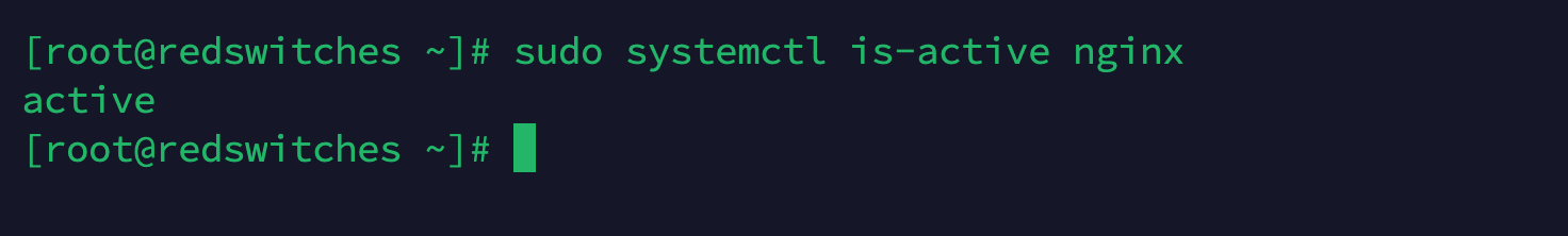 systemctl is-active nginx