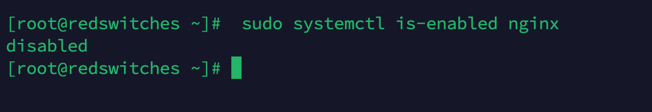 systemctl is-enabled nginx