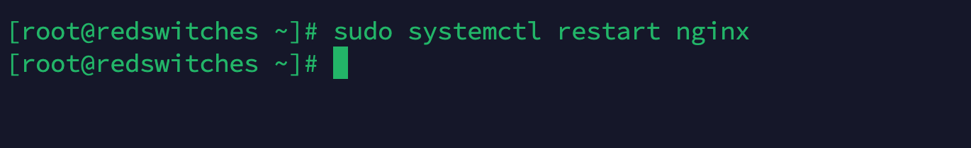 systemctl restart nginx