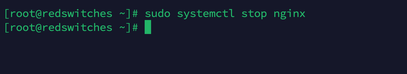 systemctl stop nginx