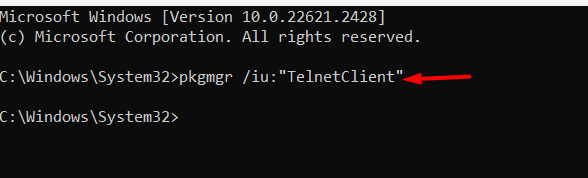 Use the Command Prompt to Enable Telnet