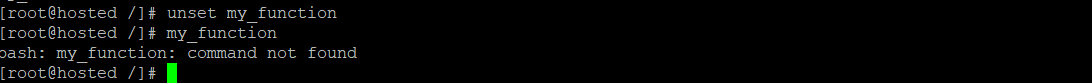 unset - deleting bash function