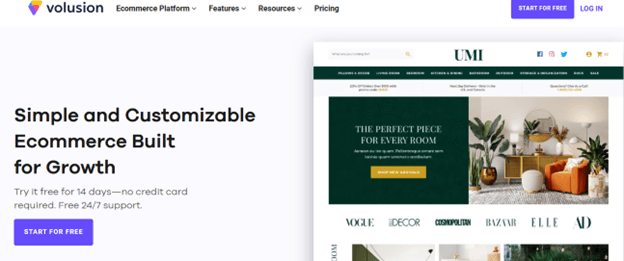 volusion the best website builders with ecommerce