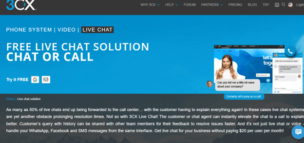 3CX Live Chat wordpress chat plugins