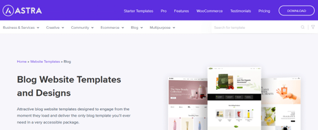 Astra best wordpress themes for blogs