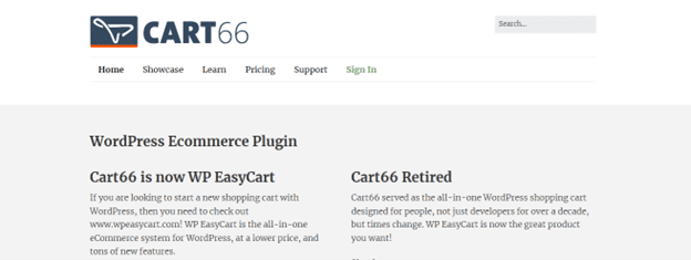 Cart66 Cloud wordpress ecommerce plugins