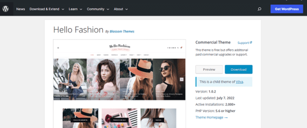 Hello Fashion best wordpress themes for blogs