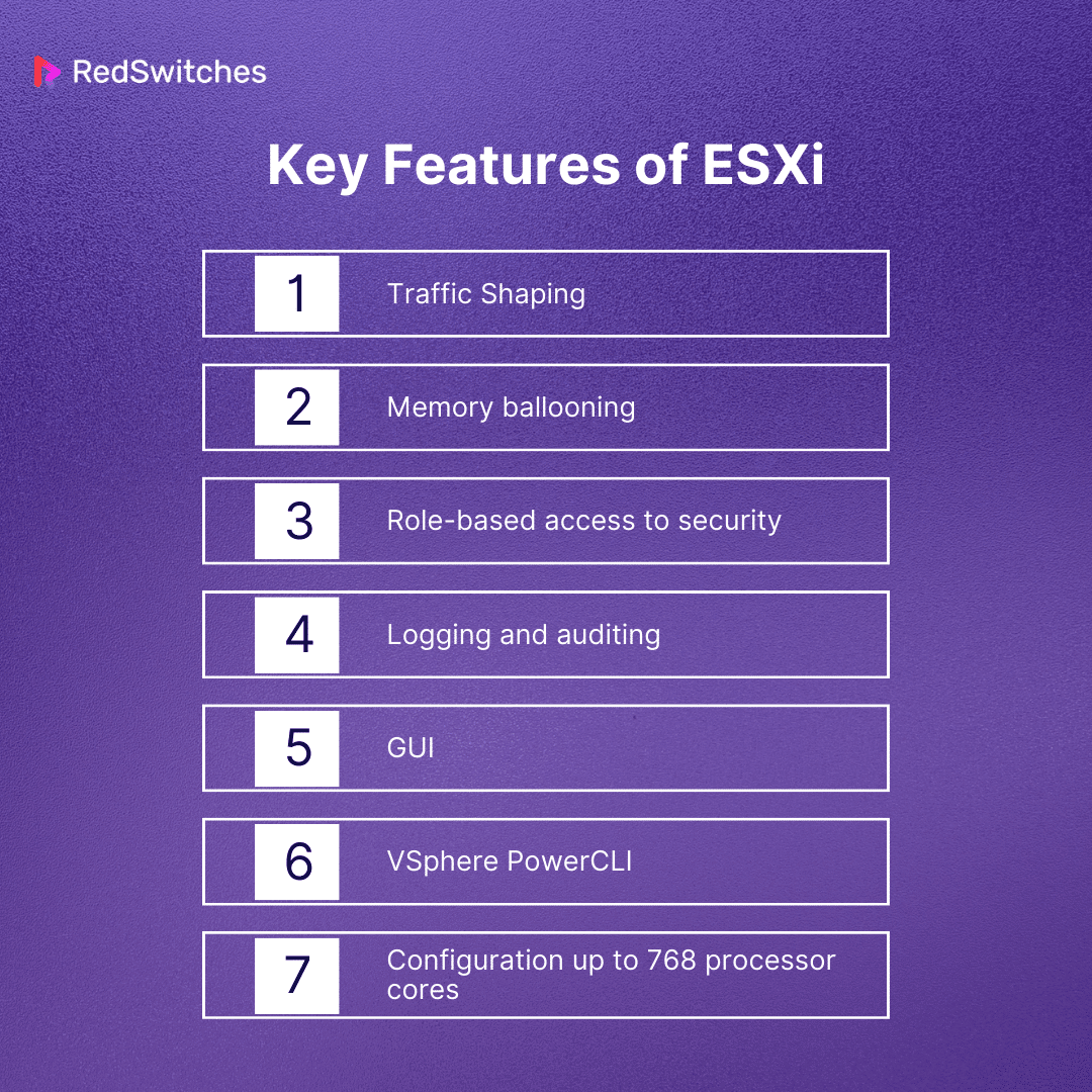 Key Features of ESXi