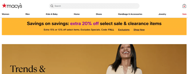 Macy's best ecommerce website