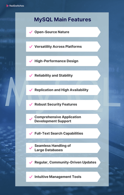 Main Features MySQL