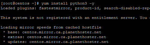 yum install python3