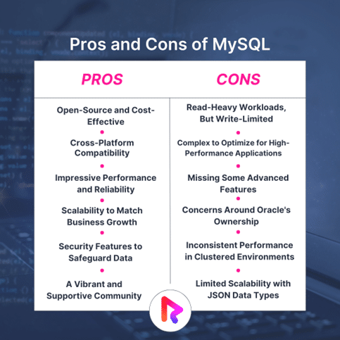 Pros and Cons MySQL