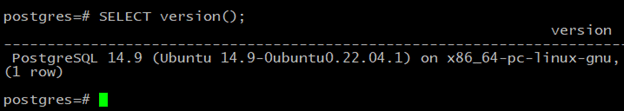 postgres select version