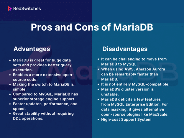 Pros and Cons of MariaDB