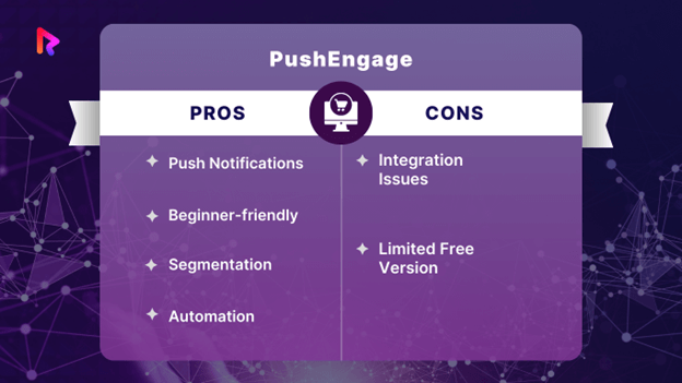 PushEngage pros and cons