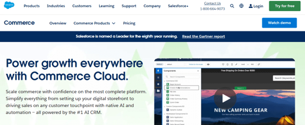 Salesforce Commerce Cloud ecommerce platform
