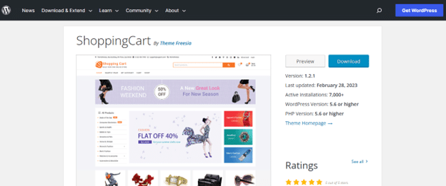 ShoppingCart WordPress Theme