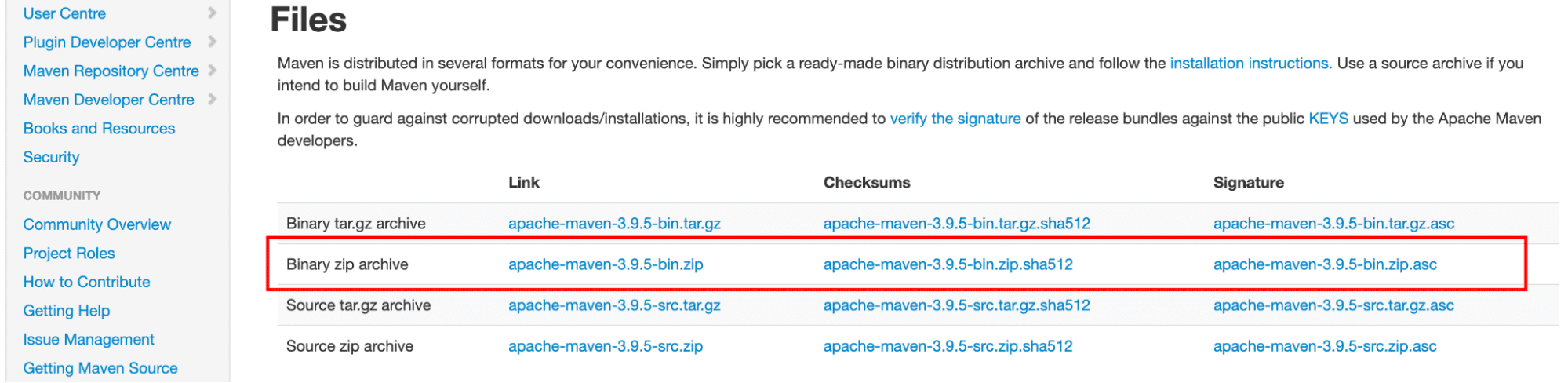 Step #1: Download the Maven ZIP Archive