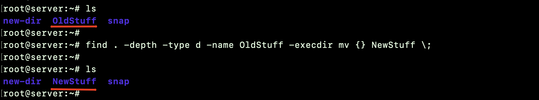 method 3 to rename a directory in linux