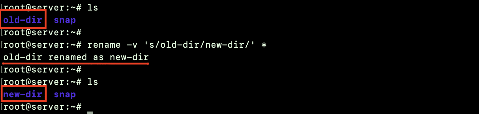 method 2 to rename a directory in linux