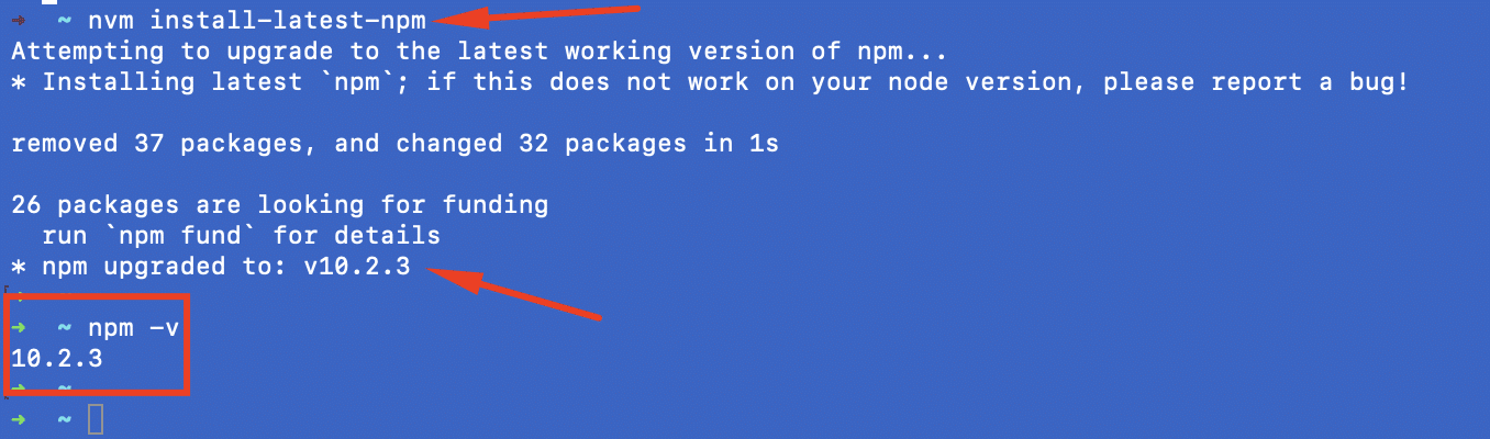 nvm install-latest-npm