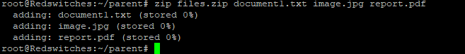 Zip Multiple Files in Linux