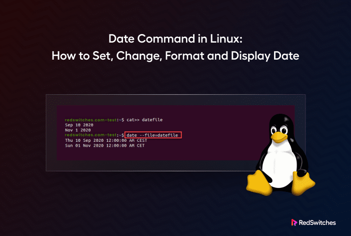 change, set and display date in linux with date command