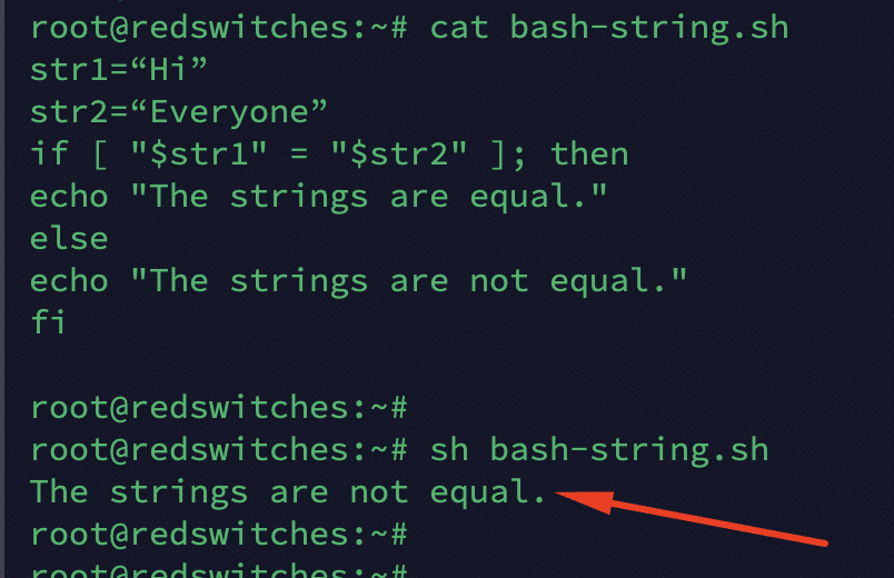 cat bash string