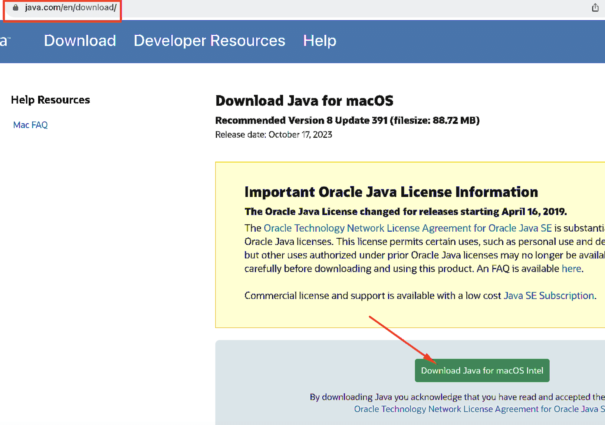 download java for macOs