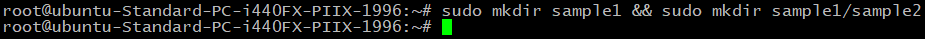 sudo mkdir sample1 output