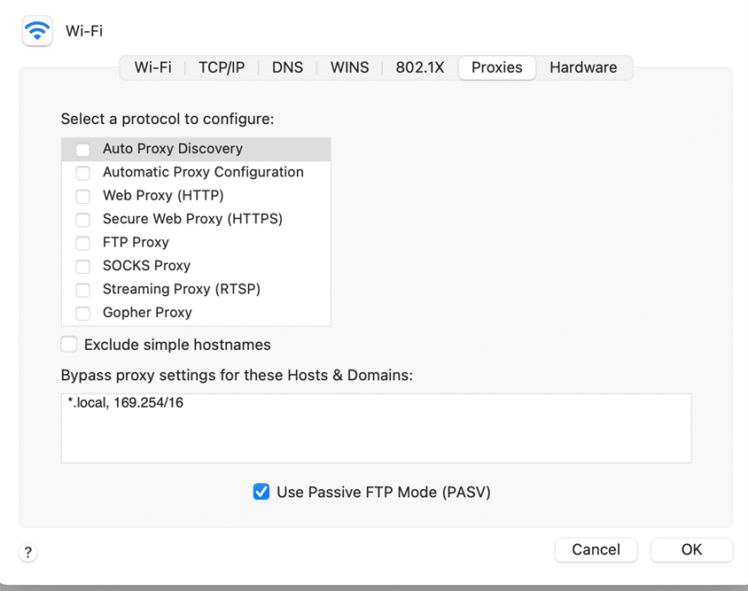 wifi settings on mac