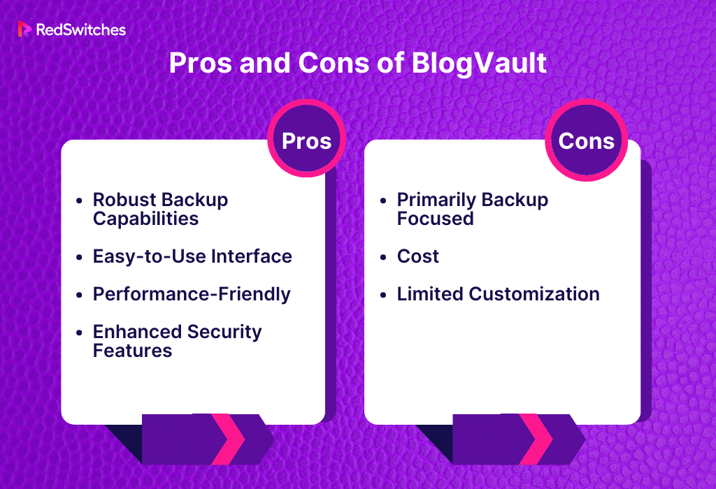 BlogVault Pros and Cons
