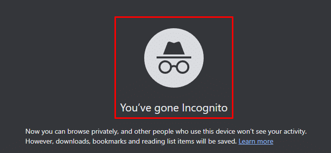 Chrome Incognito Browsing