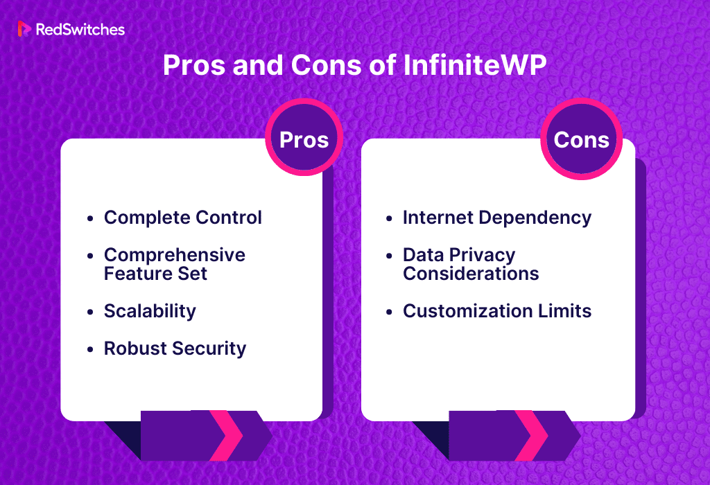 InfiniteWP Pros and Cons