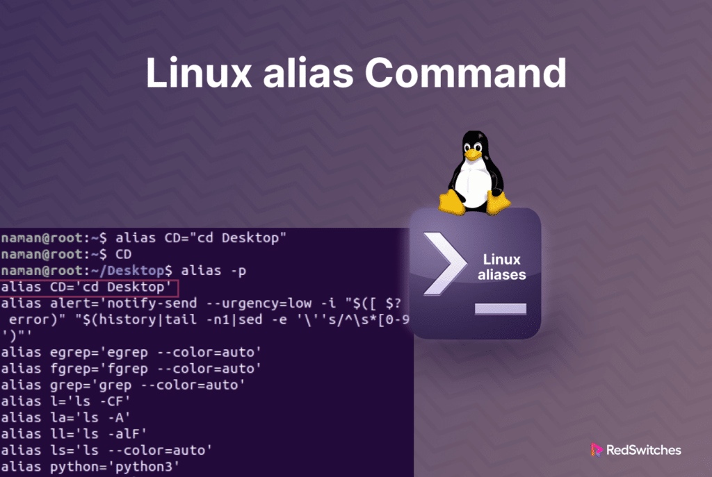 linux alias command