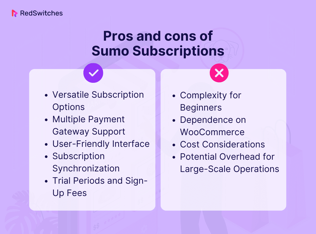 Pros of Sumo Subscriptions