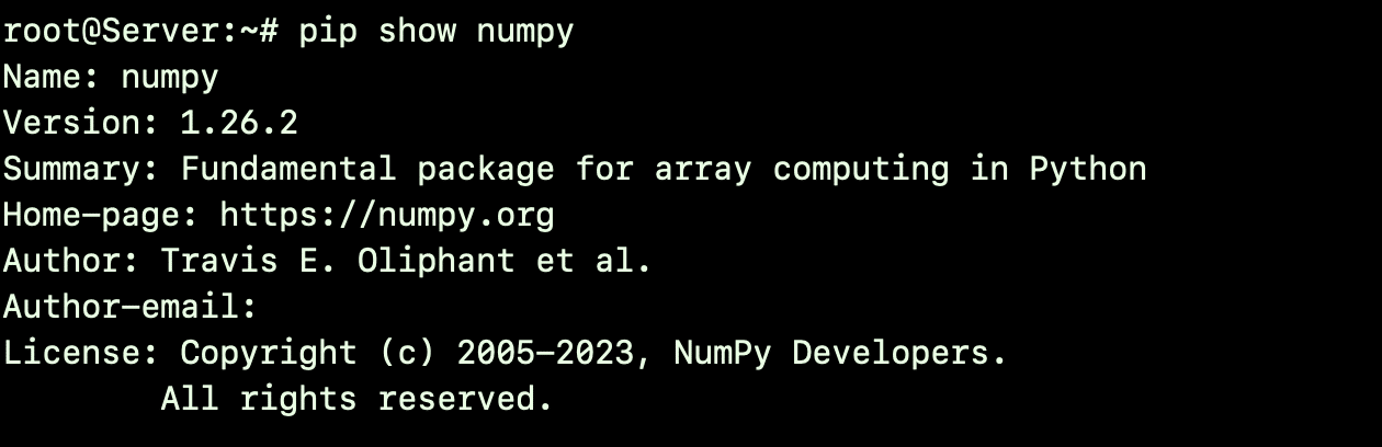 Step #5 Verify NumPy Installation