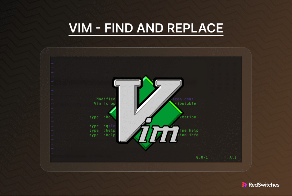 find and replace vim