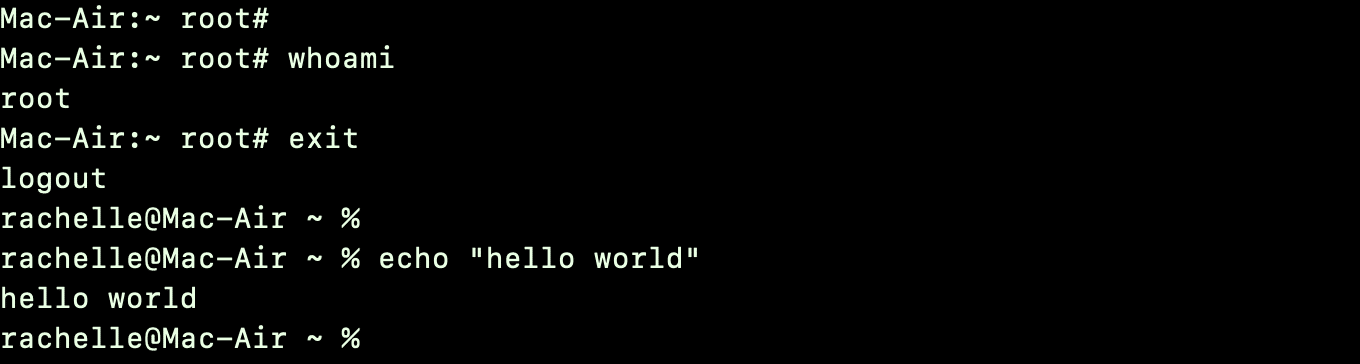 Z shell command output