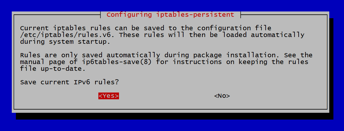 configuring iptables-persistent