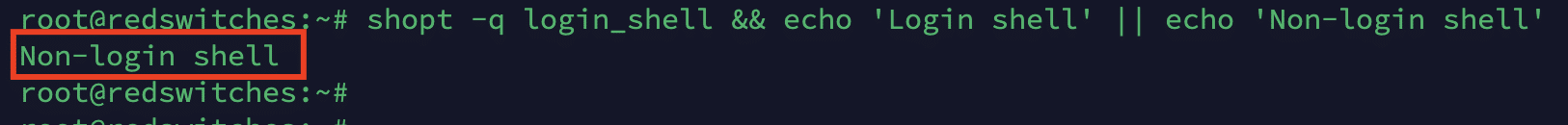 determination of non-login shell