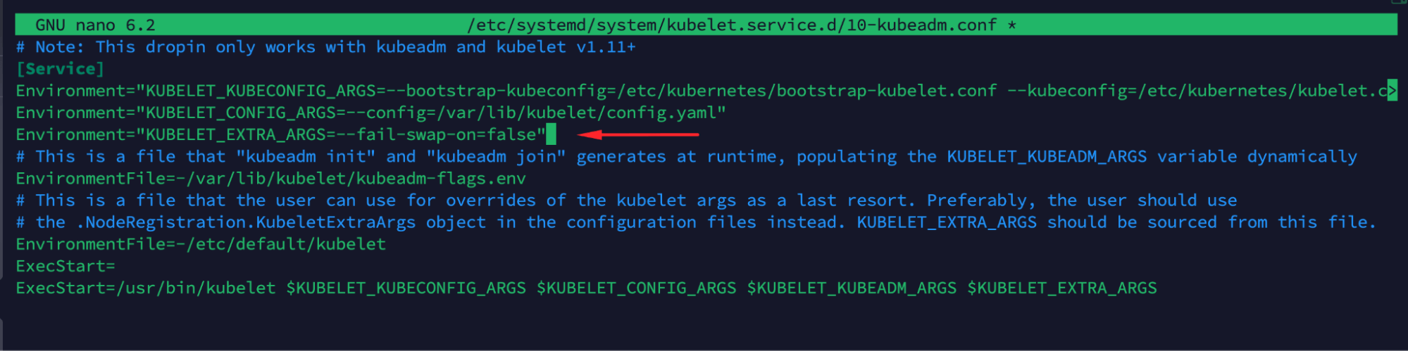 kubeadm configuration