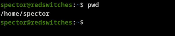 pwd command output