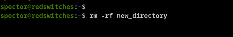 rm rf new directory