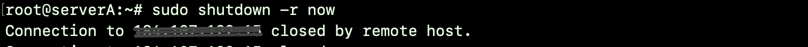 Example #2 Restart a Linux Server via the shutdown Command