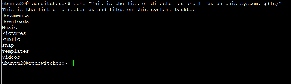 directory list and files on system